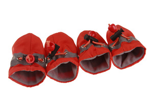 Rifornito 4 pz/set impermeabile Pet Dog scarpe antiscivolo pioggia calzature per piccoli gatti cani Pet stivali - Product Image 6