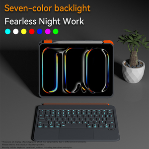 Nuova custodia per tastiera wireless RGB retroilluminata a 360° con rotazione completa, compatibile con <span class=keywords><strong>iPad</strong></span> <span class=keywords><strong>Air</strong></span> M3 M4 Pro 11 pollici, utilizzabile multi-angolo, multifunzionale - Product Image 6