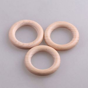 Anillos de Madera de Haya Natural, Círculos de Madera Maciza Resistentes para Manualidades y Bricolaje - Product Image 6