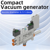 Générateur de vide à préhension dynamique, compact, léger, à jet pulsé rapide, électrovanne intégrée, certifié CE, garantie 1 an