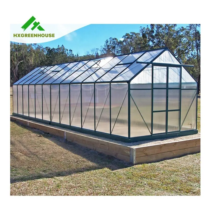 Kim loại nhôm gia đình mini thương mại khung polycarbonate thương mại giá rẻ nhà kính