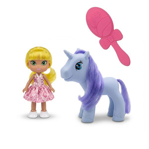 Muñeca Superior con Figura de Pony y Cepillo de Aseo, Set de Juego Unisex de PVC para Niños, Suministros para Juegos de Mascotas y Kit de Negocio Minorista - Product Image 3