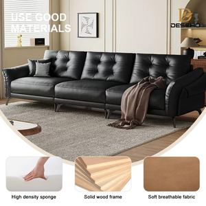 Kelas Satu kabin Italia kulit asli desain sederhana Modern serat mikro Multi fungsi kecerdasan bagian sofa berbaring - Product Image 2