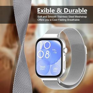 Bracelet de montre Beaen en métal milanais bracelet en acier inoxydable pour Huawei Fit 3 pour Apple Watch Series Samsung <span class=keywords><strong>Garmin</strong></span> bracelets magnétiques - Product Image 6
