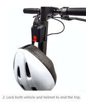 Système de verrouillage 2-en-1 Y910 pour trottinette de sport avec câble et casque, étanche IP67 pour la location extérieure