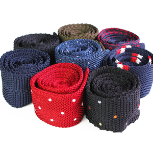 Cravates classiques pour hommes, <span class=keywords><strong>tricot</strong></span>ées en <span class=keywords><strong>soie</strong></span>, avec des rayures simples - Product Image 3