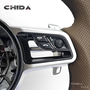 Ensemble complet de volant demi-trou en cuir de pêche modèle Macan amélioré pour Po-rsc-he Cayenne 718 <span class=keywords><strong>911</strong></span> Old New Panamera - Product Image 6