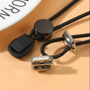 Nhà Máy Bán buôn m-hình dạng mùa xuân cuối <span class=keywords><strong>Stopper</strong></span> cao cấp một lỗ dây khóa đàn hồi cuối khóa chuyển đổi nút đen kim loại ABS <span class=keywords><strong>Stopper</strong></span> - Product Image 6