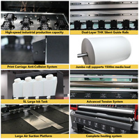 Precio de la industria de gran formato 1,8 m 8 cabezales I3200 Impresora de inyección de tinta de sublimación digital Nueva máquina de impresión de tela para textiles
