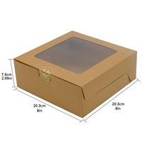 Boîte d'emballage pliable en papier pour dessert tiramisu avec logo unique personnalisable brun beignet boulangerie anniversaire biscuit gâteau