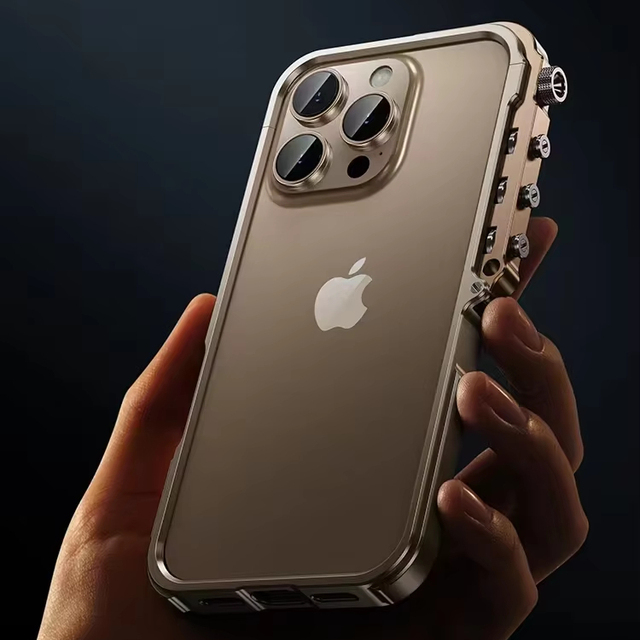 Custom Logo Cool Shockproof Metal Alloy Frame Mobile Phone Cases Accessories Fundas for Apple for iPhone 16 Pro Max and 15