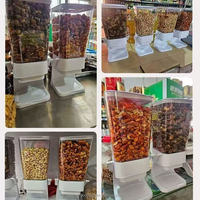 Conteneur de stockage de céréales en acrylique de qualité alimentaire, sans BPA, écologique, haute transparence, 6L, distributeurs de nourriture en vrac, bonbons, noix, supermarché