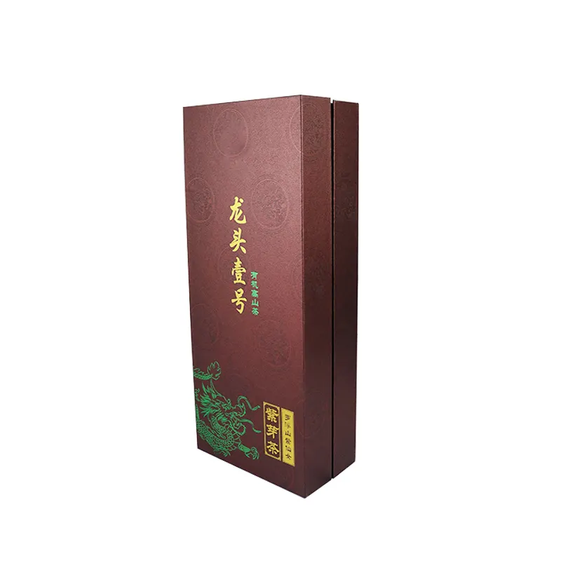 Emballage Logo personnalisé en Carton pour le vin, boîte en papier magnétique pour le thé, vente en gros, 10 pièces