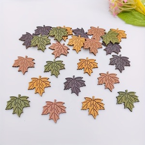 Decoraciones de Madera con Forma de Hoja de Arce, 24 Piezas, Colores Variados, MDF, Decoración para Fiestas de Cosecha de Otoño, Impresión Ecológica por Grabado - Product Image 3
