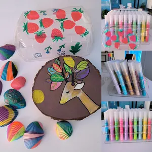 98 Colors Paint Marker Pen Acrylic Paint Pen For Rock Wood Metal Plastic Glass Canvas Ceramic Easter Egg