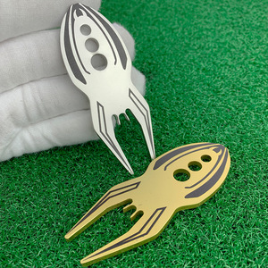 <b>Golf</b> Divot Tool Zinc Alloy Multifunctional Pitchfork Green Fork Accessory For <b>Golf</b> Course Repair - Product Image 3