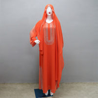 Robe Abaya de fête musulmane en strass et diamants, style Moyen-Orient, Dubaï, ample, grande taille, pour femmes musulmanes, avec hijab