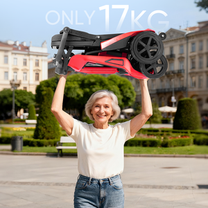 Yile 985L Stylish Red Foldable Scooter for Adults, 17kg Lightweight City With Dual <b>Battery</b> Extended Range E985L 1. Ultra-Lightwe - Product Image 1