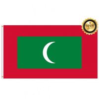 Drapeaux des Maldives en gros 3x5 pieds, polyester 68D/100D, personnalisation de tous les drapeaux nationaux, expédition rapide, fournisseur fiable, livraison rapide