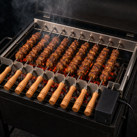 Grille de barbecue en acier inoxydable pour Chypre avec moteur inclus, vitesse de rotation réglable pour chariot et barbecue