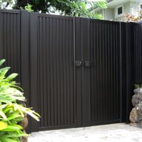 Moderne aluminium hoofdingang ontwerpen villa decoratieve schuifdeur tuin privacy aluminium poort