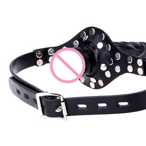 Double Dieu Ceinture Vibrante Réglable avec Godemiché Loup et Bâillon Bouche pour Lesbiennes Dong SM Bondage - Product Image 4