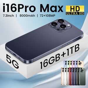 มีสินค้าพร้อมส่ง จัดส่งรวดเร็ว สมาร์ทโฟน 5G รุ่น I16 Pro ระบบปฏิบัติการ Android 14 ปลดล็อคแล้ว กล้อง Deca Core ความละเอียดสูง หน้าจอ 120Hz แบตเตอรี่ 8000mAh+ โปรโมชั่นจากโรงงาน - Product Image 1