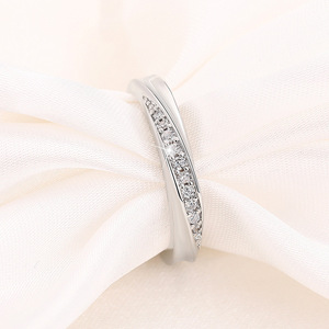 Anillo de Diamantes Chapado en Oro Rosa para Mujer Q760, Corte Brillante Redondo, Color G Natural, Anillo de Boda para Ella - Product Image 6