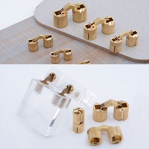 8-18 मिमी अदृश्य गोल 180 डिग्री पीतल बैरल काज ठोस पीतल सिलेंडर काज बैरल काज - Product Image 3