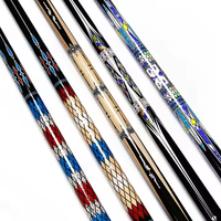 Vente directe usine, prix de gros économique, queues de billard en bois blanc 1/2-pièce, longueur 57 pouces, pointe en cuir de vache 13 mm, pour billard domestique