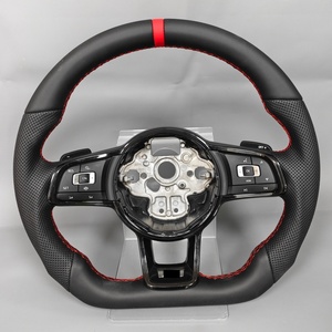 พวงมาลัย R-line หนังสำหรับ <span class=keywords><strong>VW</strong></span> <span class=keywords><strong>Golf</strong></span> 7 6 R MK6 MK7 MK7.5 GTI GTD GTE POLO <span class=keywords><strong>Cabrio</strong></span> - Product Image 2