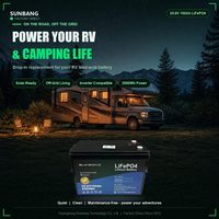 Paket Baterai LFP 12.8V 100Ah, Baterai Surya Siklus Dalam yang Dapat Diisi Ulang untuk Berkemah, Memancing, Daya Luar Ruangan, Penyimpanan Energi Portabel