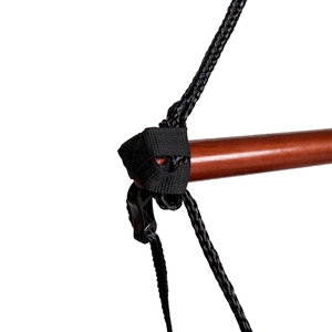 Chaise <span class=keywords><strong>hamac</strong></span> suspendue rembourrée <span class=keywords><strong>avec</strong></span> <span class=keywords><strong>repose</strong></span>-<span class=keywords><strong>pieds</strong></span>, matériel pour Patio, jardin, extérieur et intérieur, capacité de 350 livres (noir) - Product Image 4