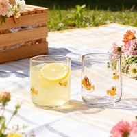 Verres Ortus Home Icon, gobelets à jus en verre à fusion à chaud, réutilisables, lavables au lave-vaisselle, portables, différentes couleurs pour des boissons créatives à la maison