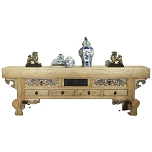 Mobile Console Vintage Asiatico Intagliato per Soggiorno, Riproduzione di <span class=keywords><strong>Mobili</strong></span> Antichi - Product Image 1