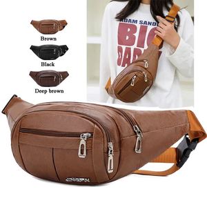 Mochila Deportiva Multifuncional Vintage de Cuero PU para Viaje, Ligera, Impermeable, con Cinturón para Correr, para Hombre y Mujer, Color Negro - Product Image 3