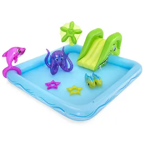 slide para piscina bestway Suppliers-Bestway 53052 Fantástico Aquário Inflável Crianças Centro De Jogar Água Para O Divertimento Extra