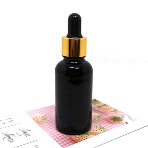 Envase para Aceite Capilar de 30 ml, Botella de Vidrio Esmerilado Cosmético con Gotero Negro Mate y Tapas Negras a Prueba de Manipulación - Product Image 3