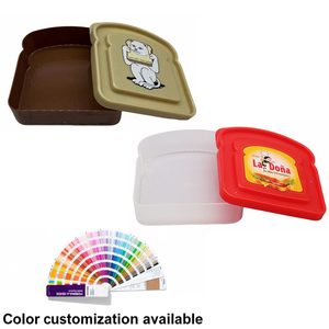 Récipient alimentaire micro-ondes en plastique Hamburger <span class=keywords><strong>Sandwich</strong></span> 2025 brun carré imprimé Animal Bento boîte à lunch avec personnage de dessin animé - Product Image 2