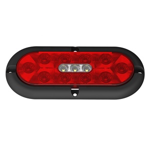 Luz LED Ovalada de 6 Pulgadas para Parada/Trasera/Direccional y Reversa, Montaje Superficial, Lámpara Trasera para Camión/Remolque, DOT/SAE/FMVSS108 - Product Image 4