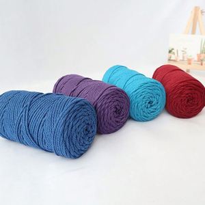 3mm Twisted Macrame Cotton Cord Ice Blue Color, Packaging Type