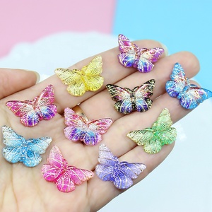 New Resin Stamping Color butterfly Accessories DIY Earrings <b>Drop</b> Glue Mobile Phone case Patch Material - Product Image 1