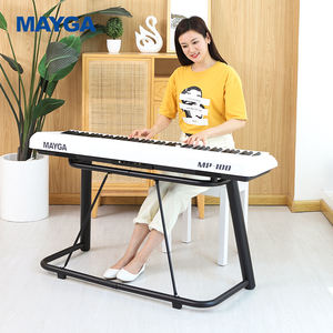 OEM MAYGA MP-100 Modèle 88 touches, 200 voix, 100 rythmes, 60 chansons Deomo, <span class=keywords><strong>piano</strong></span> électrique en plastique avec 4 haut-parleurs et support en U - Product Image 1