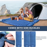Tapis de couchage Camping Matelas simple Tapis de camping gonflable Accessoires de camping et de randonnée Matelas avec pompe intégrée
