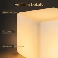 Lámpara de Jardín de Plástico para Exteriores, Cubo LED de 16 Colores Cambiantes, IP65 Impermeable, Recargable, para Decoración de Patio y Terraza
