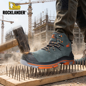 Rocklander - <span class=keywords><strong>Zapatos</strong></span> de Seguridad Industriales Antideslizantes Unisex y Botas de Senderismo con Construcción de Puntera de Plástico S1P, Ligeros - Product Image 1