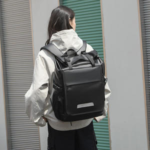 Custom Multifunctional Storage Roll-up Backpack Casual Travel Roll-up Cover Travel <b>Bag</b> Leather Film Backpack - Product Image 1
