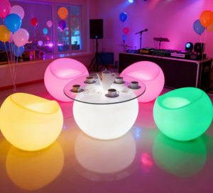 Coolqing Chaise LED <span class=keywords><strong>Apple</strong></span> Étanche pour Décoration Extérieure, 16 Couleurs RVB, Idéale pour Jardin, Patio, Bar, Mariage, Mobilier d'extérieur - Product Image 6