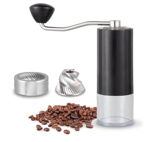 Molinillo de café portátil de acero inoxidable para uso doméstico, ajustes ajustables manuales - Product Image 1