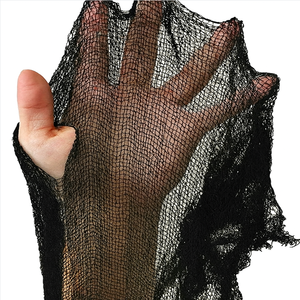Halloween Decoration Black Gauze Bar Haunted House Atmosphere Layout <b>Cloth</b> Halloween Black Muslin Gauze - Product Image 4
